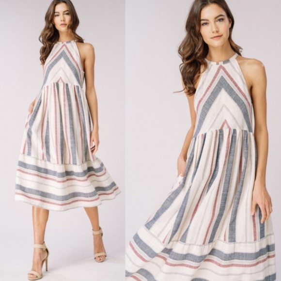 SHILOH STRIPES Midi Dress - Picture 3 of 3